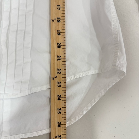 Sundance Cotton Pleated Bib Button Up Long Sleeve Collared Blouse Size XS - Picture 8 of 8